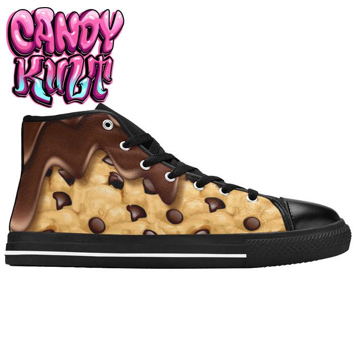 Chocolate Chip Cookie Men’s High Top Canvas Shoes - Candy Kult - Candy Cult - Candy Kult Land - Wishbone - Boo Kitty - Panku - Frosti - Toxic Kitten - Hex-Heart - Cult Candy - Cake High Heels - [product_vendor}