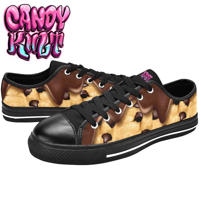 Chocolate Chip Men's Low Canvas Shoes - Candy Kult - Candy Cult - Candy Kult Land - Wishbone - Boo Kitty - Panku - Frosti - Toxic Kitten - Hex-Heart - Cult Candy - Cake High Heels - [product_vendor}