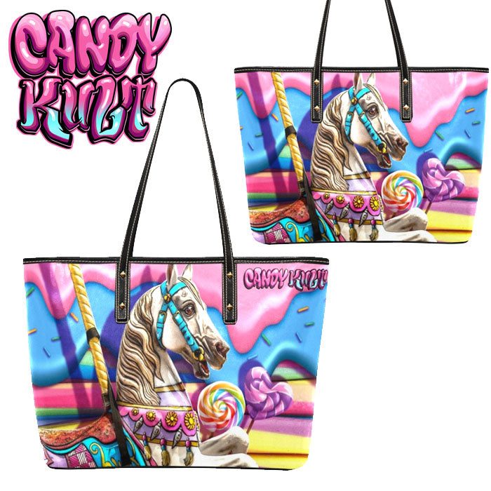 Take Me To Coney Island Candy Kult Large Tote Bag - Candy Kult - Candy Cult - Candy Kult Land - Wishbone - Boo Kitty - Panku - Frosti - Toxic Kitten - Hex-Heart - Cult Candy - Cake High Heels - [product_vendor}