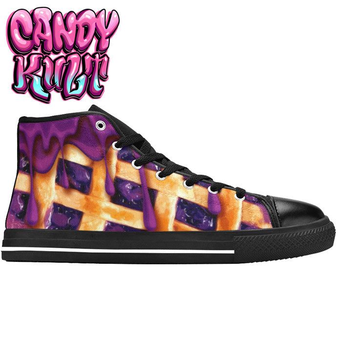 Blueberry Pie Women's High Top Canvas Shoes - Candy Kult - Candy Cult - Candy Kult Land - Wishbone - Boo Kitty - Panku - Frosti - Toxic Kitten - Hex-Heart - Cult Candy - Cake High Heels - [product_vendor}
