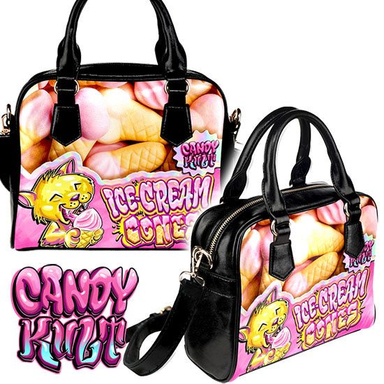 Ice Cream Cone Gummies Candy Kult Classic Convertible Crossbody Handbag - Candy Kult - Candy Cult - Candy Kult Land - Wishbone - Boo Kitty - Panku - Frosti - Toxic Kitten - Hex-Heart - Cult Candy - Cake High Heels - [product_vendor}