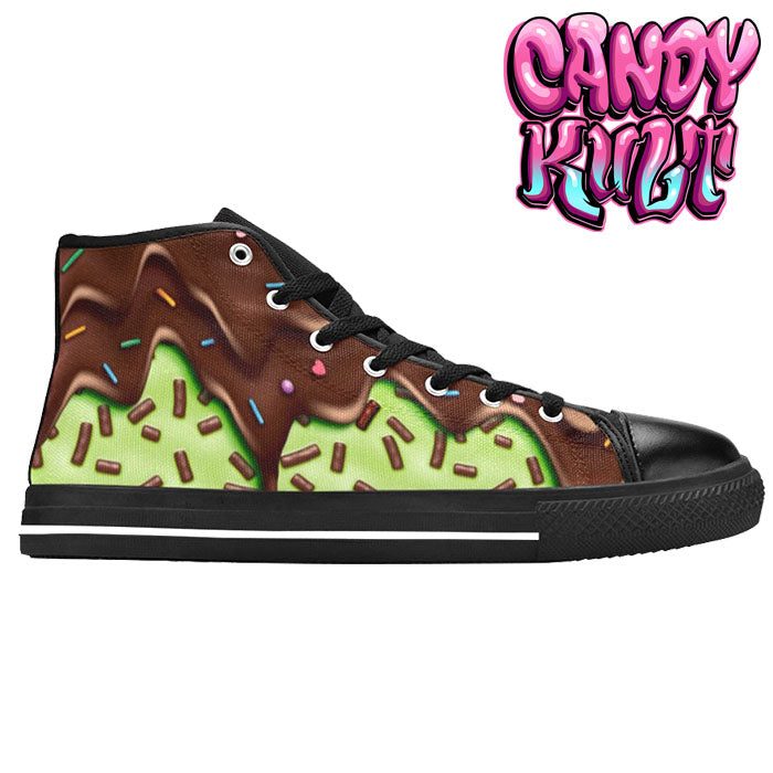 Sprinkles Please Choc Mint Women's High Top Canvas Shoes - Candy Kult - Candy Cult - Candy Kult Land - Wishbone - Boo Kitty - Panku - Frosti - Toxic Kitten - Hex-Heart - Cult Candy - Cake High Heels - [product_vendor}