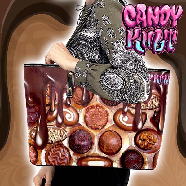 Box Of Chocolates Candy Kult Large Tote Bag - Candy Kult - Candy Cult - Candy Kult Land - Wishbone - Boo Kitty - Panku - Frosti - Toxic Kitten - Hex-Heart - Cult Candy - Cake High Heels - [product_vendor}