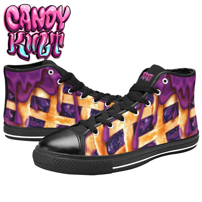 Blueberry Pie Men’s High Top Canvas Shoes - Candy Kult - Candy Cult - Candy Kult Land - Wishbone - Boo Kitty - Panku - Frosti - Toxic Kitten - Hex-Heart - Cult Candy - Cake High Heels - [product_vendor}