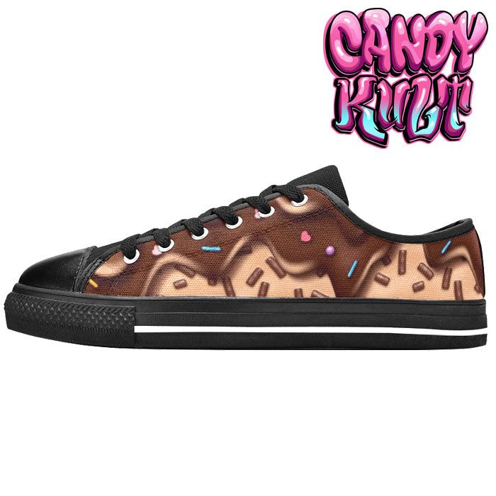 Sprinkles please Chocolate Women's Low Canvas Shoes - Candy Kult - Candy Cult - Candy Kult Land - Wishbone - Boo Kitty - Panku - Frosti - Toxic Kitten - Hex-Heart - Cult Candy - Cake High Heels - [product_vendor}