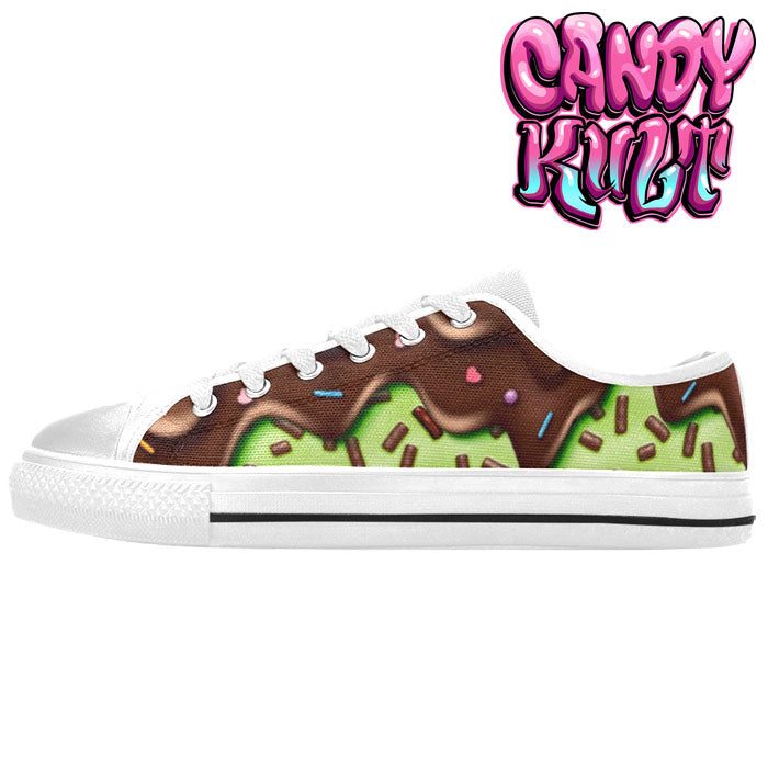 Sprinkles Please Choc Mint White Women's Low Canvas Shoes - Candy Kult - Candy Cult - Candy Kult Land - Wishbone - Boo Kitty - Panku - Frosti - Toxic Kitten - Hex-Heart - Cult Candy - Cake High Heels - [product_vendor}