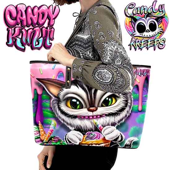 Zebie Candy Kreeps Candy Kult Large Tote Bag - Candy Kult - Candy Cult - Candy Kult Land - Wishbone - Boo Kitty - Panku - Frosti - Toxic Kitten - Hex-Heart - Cult Candy - Cake High Heels - [product_vendor}
