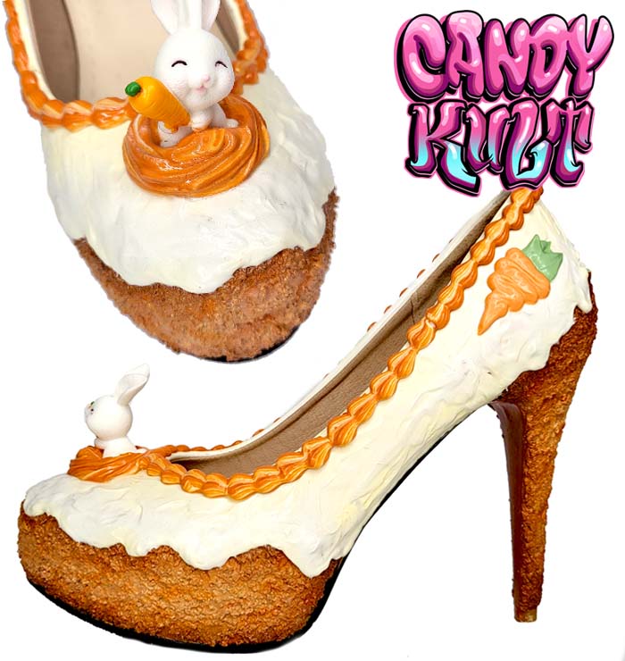 Carrot Cake High Heel Shoes - Candy Kult - Candy Cult - Candy Kult Land - Wishbone - Boo Kitty - Panku - Frosti - Toxic Kitten - Hex-Heart - Cult Candy - Cake High Heels - [product_vendor}
