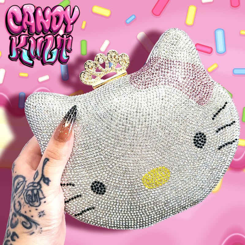 Hello Kitty Crystalized Clutch Purse / Crossbody - Candy Kult - Candy Cult - Candy Kult Land - Wishbone - Boo Kitty - Panku - Frosti - Toxic Kitten - Hex-Heart - Cult Candy - Cake High Heels - [product_vendor}