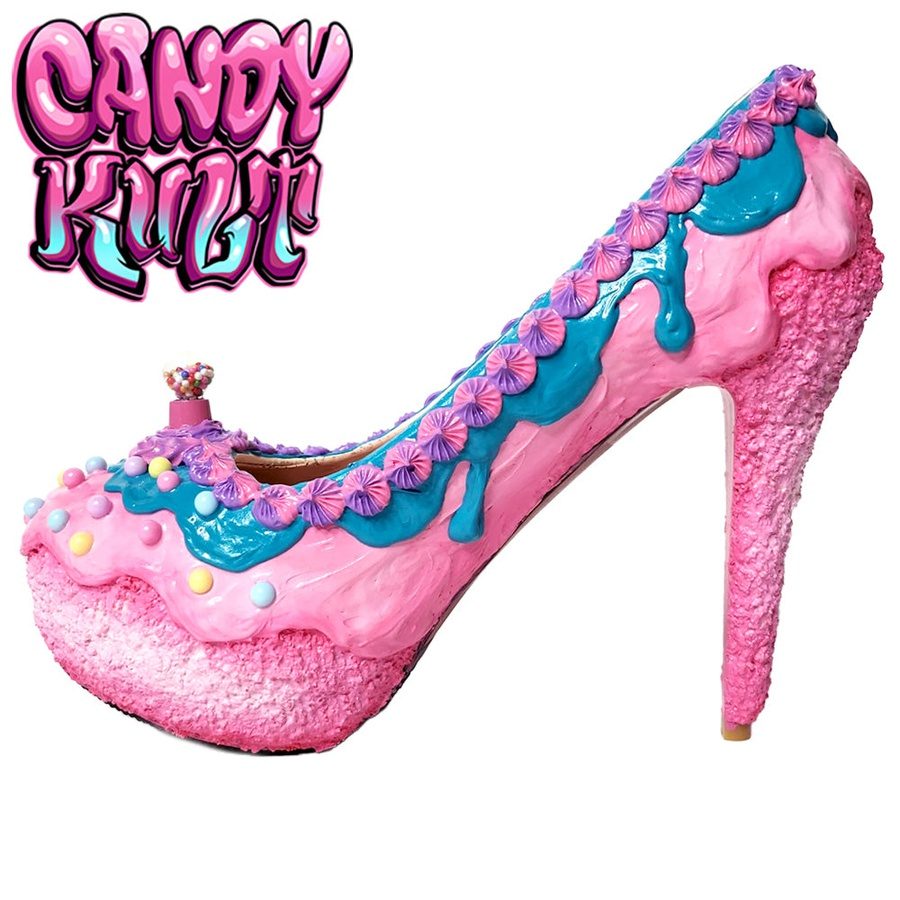Bubble Gum Cake High Heel Shoes - Candy Kult - Candy Cult - Candy Kult Land - Wishbone - Boo Kitty - Panku - Frosti - Toxic Kitten - Hex-Heart - Cult Candy - Cake High Heels - [product_vendor}