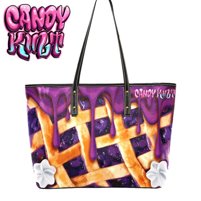 Blueberry Pie Candy Kult Large Tote Bag - Candy Kult - Candy Cult - Candy Kult Land - Wishbone - Boo Kitty - Panku - Frosti - Toxic Kitten - Hex-Heart - Cult Candy - Cake High Heels - [product_vendor}