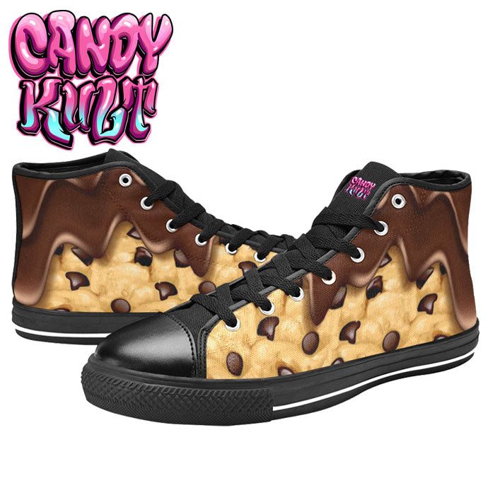 Chocolate Chip Cookie Men’s High Top Canvas Shoes - Candy Kult - Candy Cult - Candy Kult Land - Wishbone - Boo Kitty - Panku - Frosti - Toxic Kitten - Hex-Heart - Cult Candy - Cake High Heels - [product_vendor}
