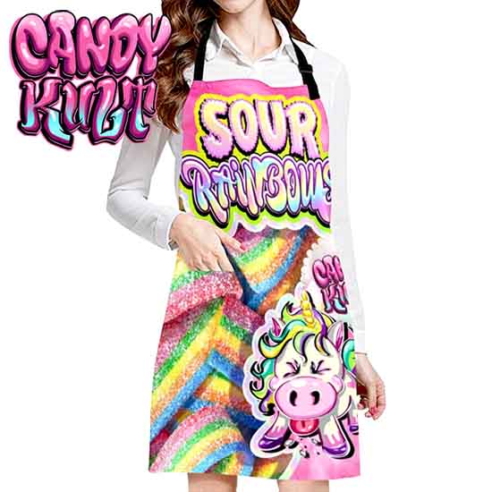 Unicorn Sour Rainbows Candy Kult Apron - Candy Kult - Candy Cult - Candy Kult Land - Wishbone - Boo Kitty - Panku - Frosti - Toxic Kitten - Hex-Heart - Cult Candy - Cake High Heels - [product_vendor}