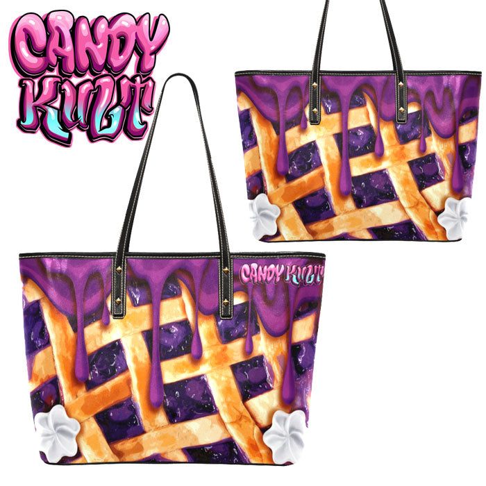 Blueberry Pie Candy Kult Large Tote Bag - Candy Kult - Candy Cult - Candy Kult Land - Wishbone - Boo Kitty - Panku - Frosti - Toxic Kitten - Hex-Heart - Cult Candy - Cake High Heels - [product_vendor}