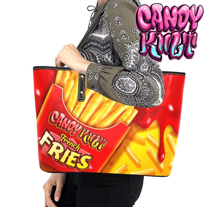 Want Fries With That? Candy Kult Large Tote Bag - Candy Kult - Candy Cult - Candy Kult Land - Wishbone - Boo Kitty - Panku - Frosti - Toxic Kitten - Hex-Heart - Cult Candy - Cake High Heels - [product_vendor}