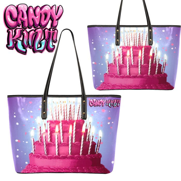 Fit For A Princess Cake Candy Kult Large Tote Bag - Candy Kult - Candy Cult - Candy Kult Land - Wishbone - Boo Kitty - Panku - Frosti - Toxic Kitten - Hex-Heart - Cult Candy - Cake High Heels - [product_vendor}