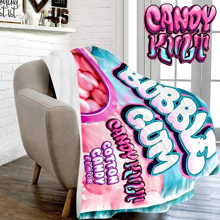 Cotton Candy Bubble Gum Candy Kult Micro Fleece Blanket - Candy Kult - Candy Cult - Candy Kult Land - Wishbone - Boo Kitty - Panku - Frosti - Toxic Kitten - Hex-Heart - Cult Candy - Cake High Heels - [product_vendor}