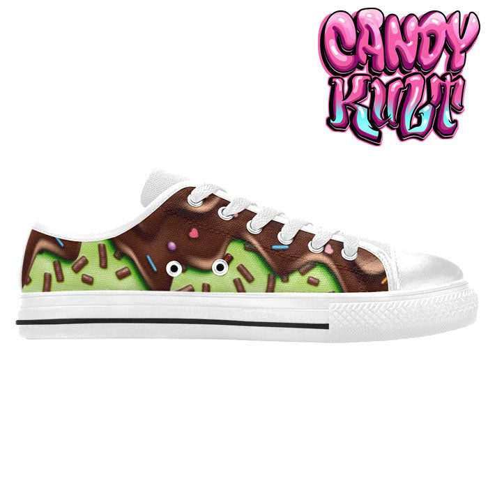 Sprinkles Please Choc Mint White Men's Low Canvas Shoes - Candy Kult - Candy Cult - Candy Kult Land - Wishbone - Boo Kitty - Panku - Frosti - Toxic Kitten - Hex-Heart - Cult Candy - Cake High Heels - [product_vendor}