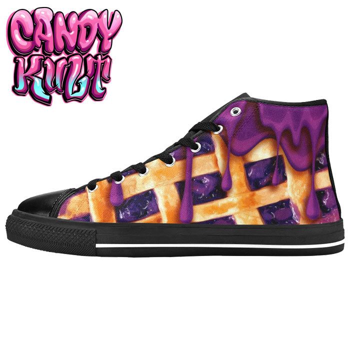 Blueberry Pie Women's High Top Canvas Shoes - Candy Kult - Candy Cult - Candy Kult Land - Wishbone - Boo Kitty - Panku - Frosti - Toxic Kitten - Hex-Heart - Cult Candy - Cake High Heels - [product_vendor}