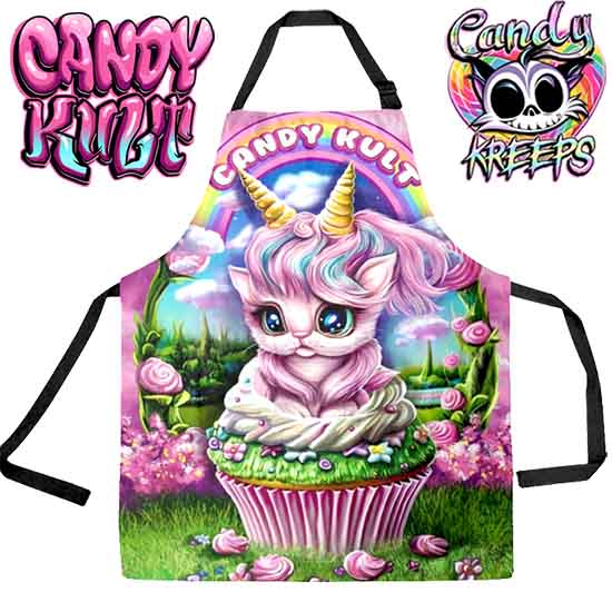 Flossie The Kitticorn Candy Kreeps Candy Kult Apron - Candy Kult - Candy Cult - Candy Kult Land - Wishbone - Boo Kitty - Panku - Frosti - Toxic Kitten - Hex-Heart - Cult Candy - Cake High Heels - [product_vendor}