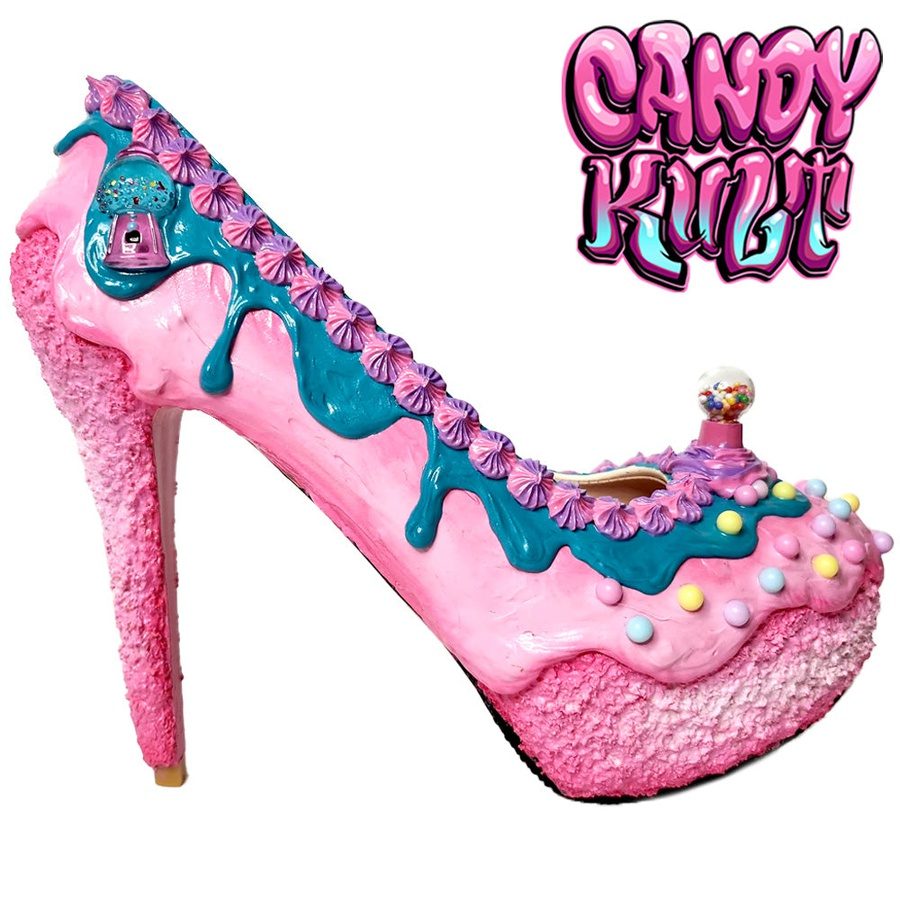 Bubble Gum Cake High Heel Shoes - Candy Kult - Candy Cult - Candy Kult Land - Wishbone - Boo Kitty - Panku - Frosti - Toxic Kitten - Hex-Heart - Cult Candy - Cake High Heels - [product_vendor}