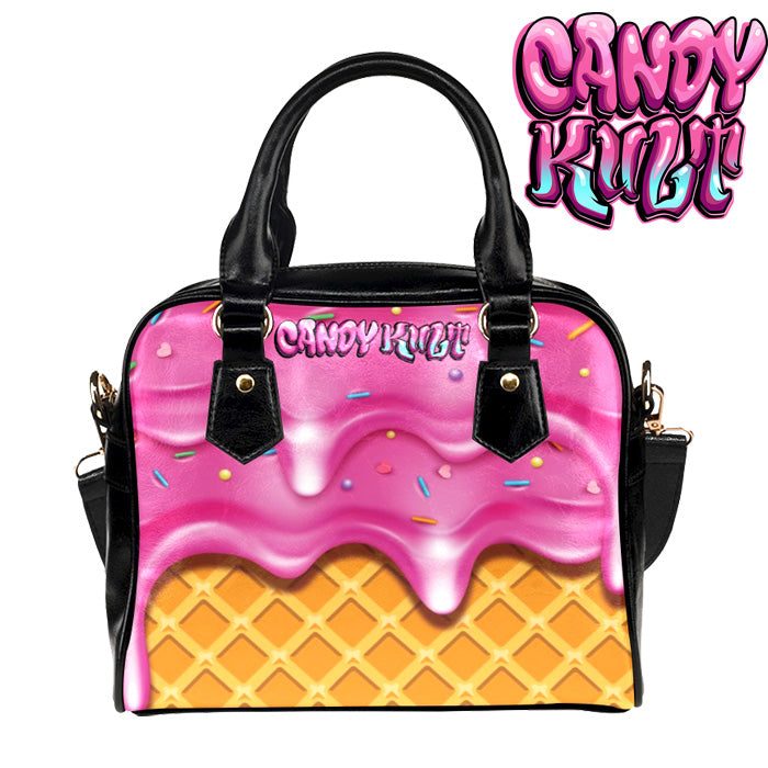 Strawberry Ice Cream Candy Kult Classic Convertible Crossbody Handbag - Candy Kult - Candy Cult - Candy Kult Land - Wishbone - Boo Kitty - Panku - Frosti - Toxic Kitten - Hex-Heart - Cult Candy - Cake High Heels - [product_vendor}