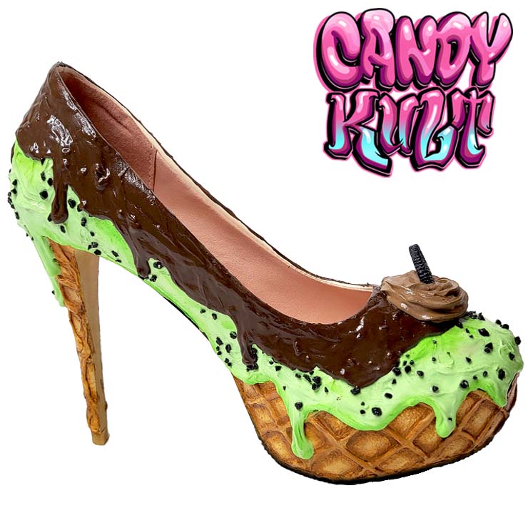 Choc Chip Ice Cream High Heel Shoes - Candy Kult - Candy Cult - Candy Kult Land - Wishbone - Boo Kitty - Panku - Frosti - Toxic Kitten - Hex-Heart - Cult Candy - Cake High Heels - [product_vendor}