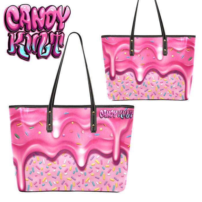 Sprinkles Please Strawberry Candy Kult Large Tote Bag - Candy Kult - Candy Cult - Candy Kult Land - Wishbone - Boo Kitty - Panku - Frosti - Toxic Kitten - Hex-Heart - Cult Candy - Cake High Heels - [product_vendor}