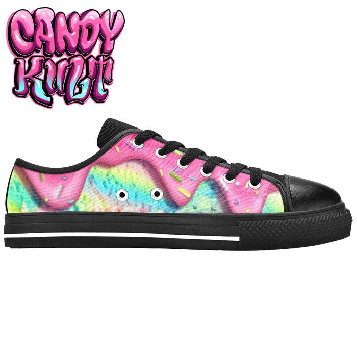 Rainbow Unicorn Ice Cream Women's Low Canvas Shoes - Candy Kult - Candy Cult - Candy Kult Land - Wishbone - Boo Kitty - Panku - Frosti - Toxic Kitten - Hex-Heart - Cult Candy - Cake High Heels - [product_vendor}