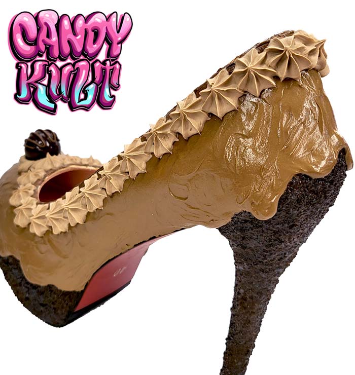 Chocolate Cake High Heel Shoes - Candy Kult - Candy Cult - Candy Kult Land - Wishbone - Boo Kitty - Panku - Frosti - Toxic Kitten - Hex-Heart - Cult Candy - Cake High Heels - [product_vendor}