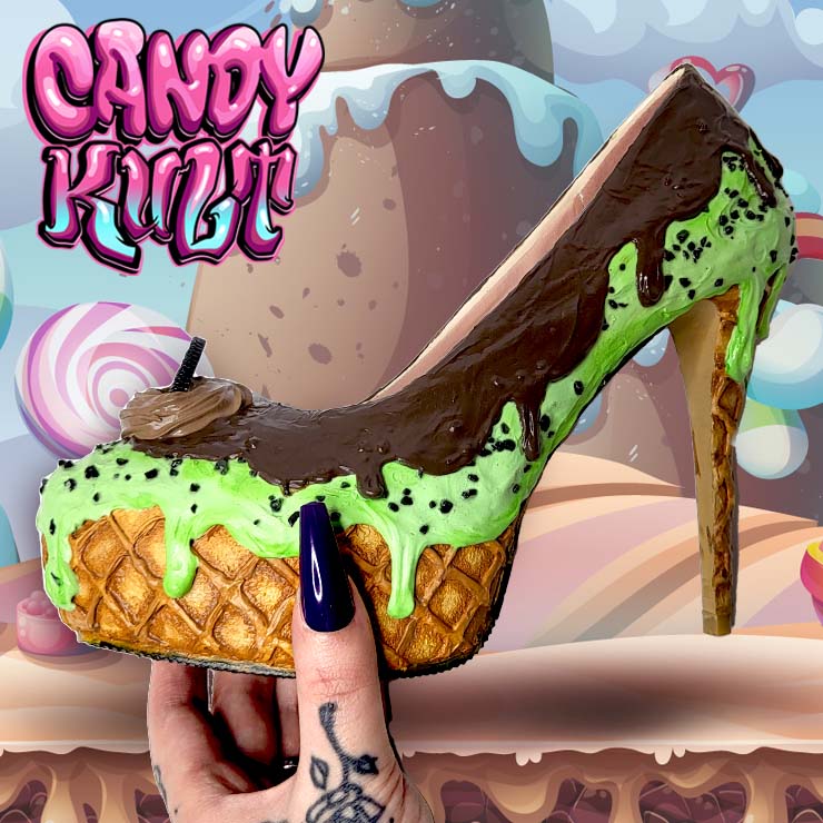 Choc Chip Ice Cream High Heel Shoes - Candy Kult - Candy Cult - Candy Kult Land - Wishbone - Boo Kitty - Panku - Frosti - Toxic Kitten - Hex-Heart - Cult Candy - Cake High Heels - [product_vendor}