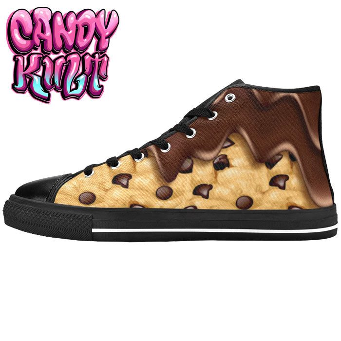 Chocolate Chip Cookie Women's High Top Canvas Shoes - Candy Kult - Candy Cult - Candy Kult Land - Wishbone - Boo Kitty - Panku - Frosti - Toxic Kitten - Hex-Heart - Cult Candy - Cake High Heels - [product_vendor}