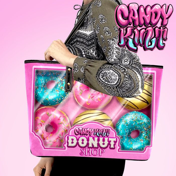 Box Of Donuts Candy Kult Large Tote Bag - Candy Kult - Candy Cult - Candy Kult Land - Wishbone - Boo Kitty - Panku - Frosti - Toxic Kitten - Hex-Heart - Cult Candy - Cake High Heels - [product_vendor}