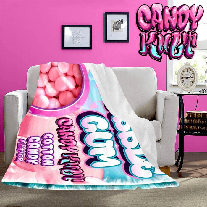 Cotton Candy Bubble Gum Candy Kult Micro Fleece Blanket - Candy Kult - Candy Cult - Candy Kult Land - Wishbone - Boo Kitty - Panku - Frosti - Toxic Kitten - Hex-Heart - Cult Candy - Cake High Heels - [product_vendor}