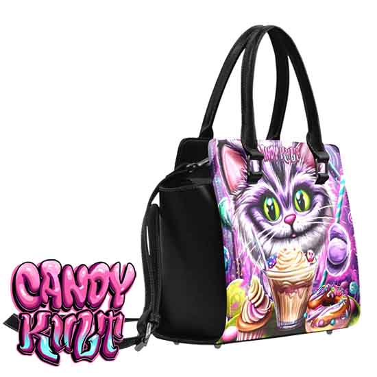 Cheshire Cat Tea Party Candy Kult Crossbody Handbag - Candy Kult - Candy Cult - Candy Kult Land - Wishbone - Boo Kitty - Panku - Frosti - Toxic Kitten - Hex-Heart - Cult Candy - Cake High Heels - [product_vendor}