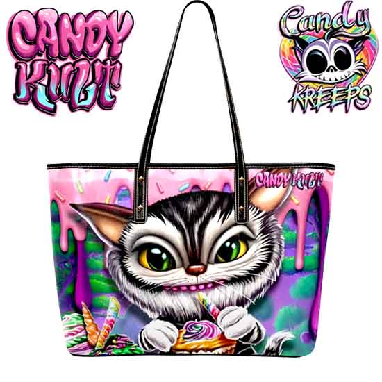 Zebie Candy Kreeps Candy Kult Large Tote Bag - Candy Kult - Candy Cult - Candy Kult Land - Wishbone - Boo Kitty - Panku - Frosti - Toxic Kitten - Hex-Heart - Cult Candy - Cake High Heels - [product_vendor}